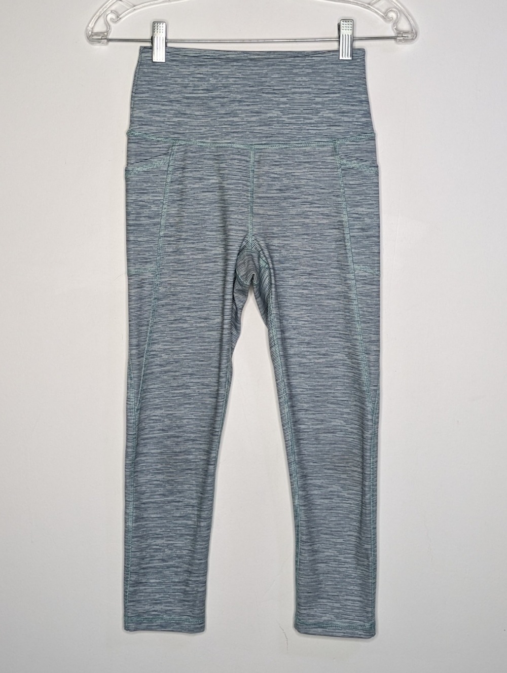 Gottex Heathered Blue Athletic Exercise Workout Gym Leggings XS